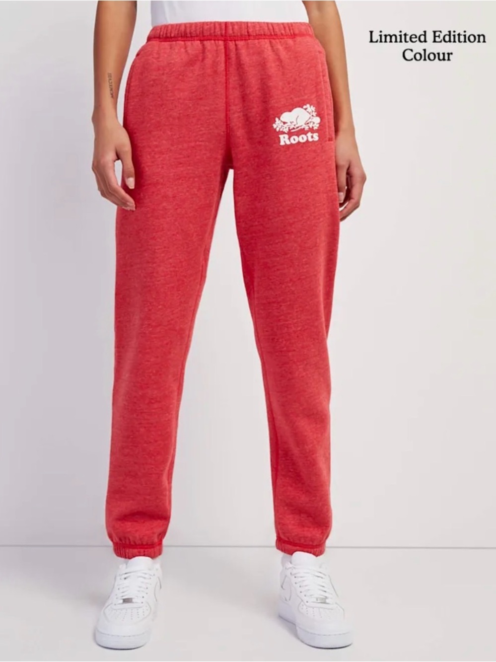 Roots Limited Edition “Cranberry Mix” Red Heathered Original Sweatpants - XS